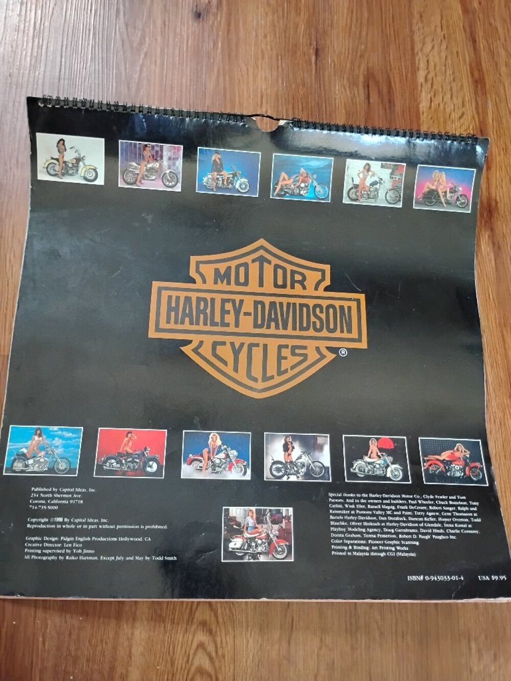 Harley-Davidson Motorcycle Dream Girls 1988 Calendar